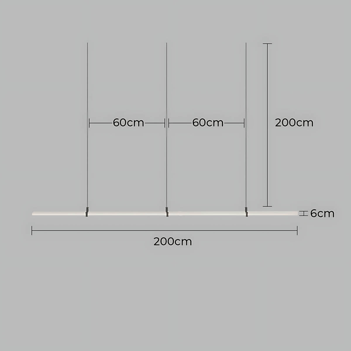 Elmwood Vessel Acrylic Linear Pendant Light — gallery image 14