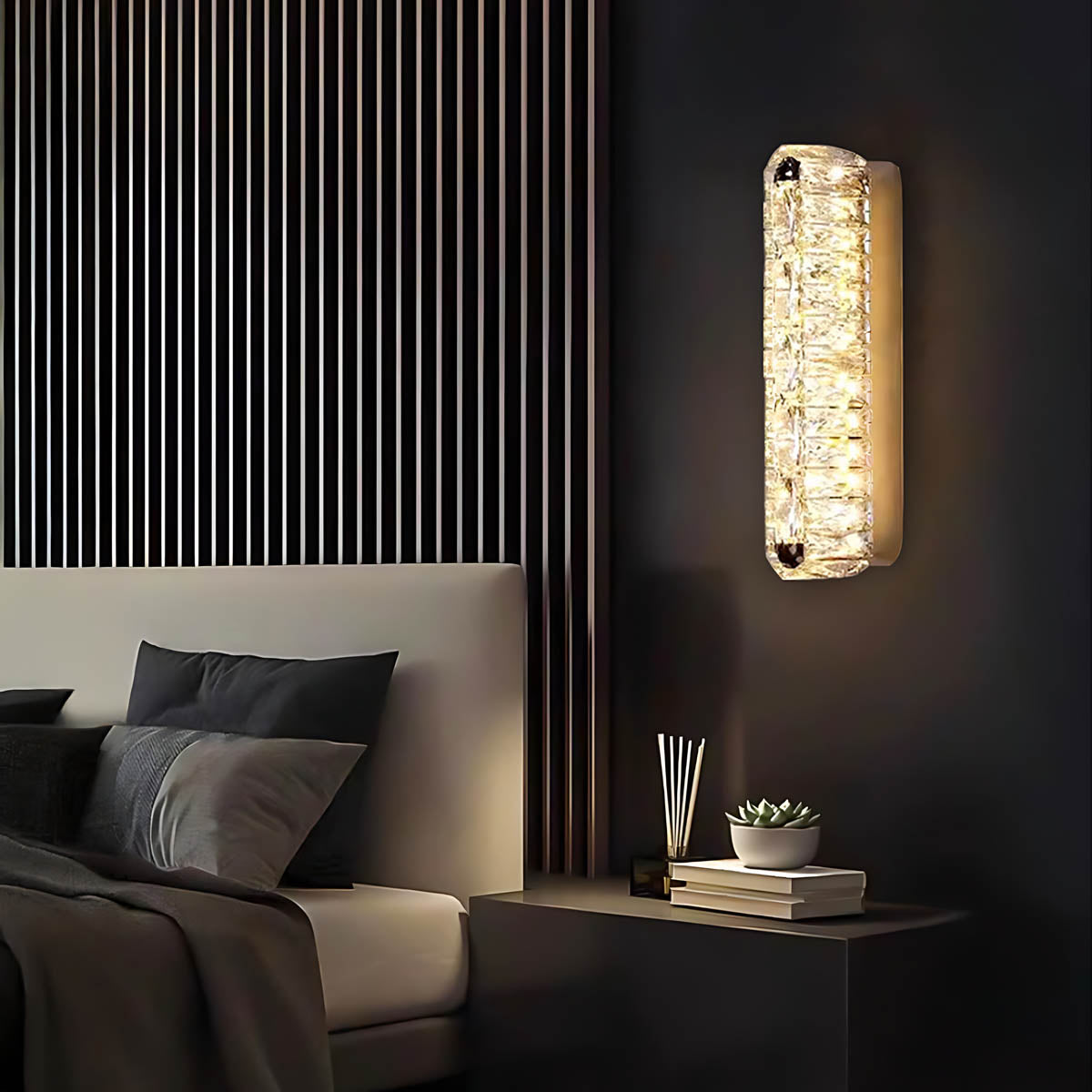 Beechwood Vessel Crystal Wall Sconce — gallery image 5