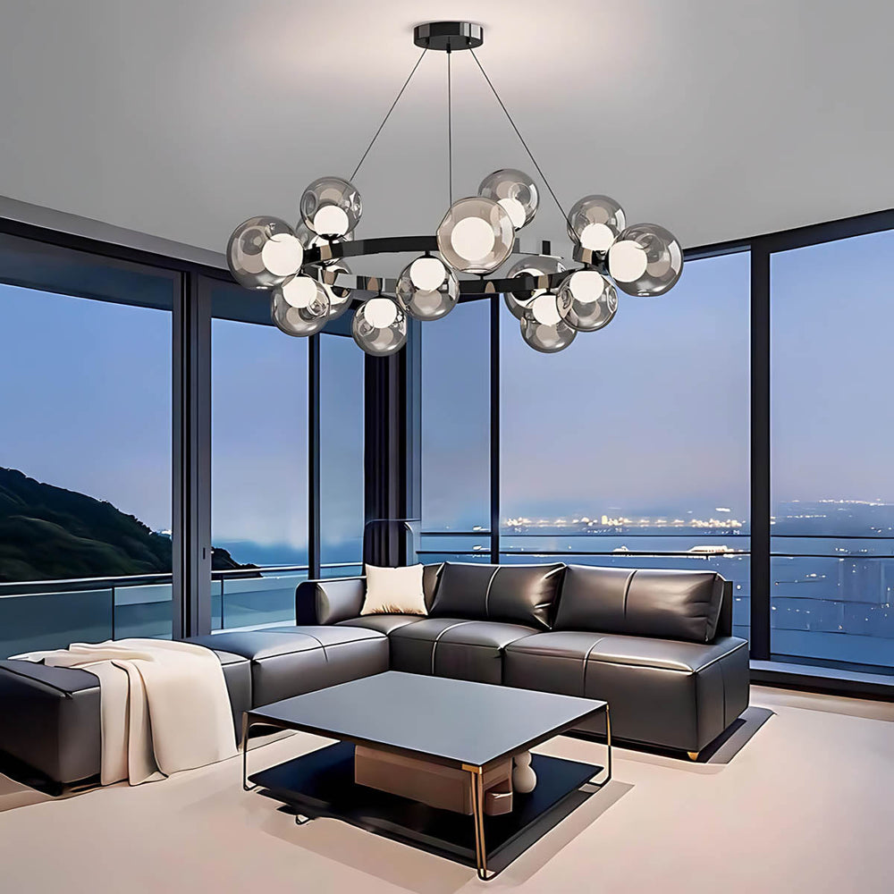 Bayberry Vessel Glass Ring Chandelier — gallery image 4