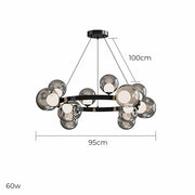 Bayberry Vessel Glass Ring Chandelier — gallery image 12