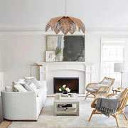 Laurelwood Vessel Rattan Petal Pendant Light — gallery image 4
