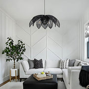 Laurelwood Vessel Rattan Petal Pendant Light — gallery image 3