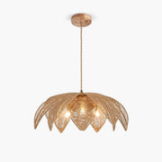 Laurelwood Vessel Rattan Petal Pendant Light — gallery image 1