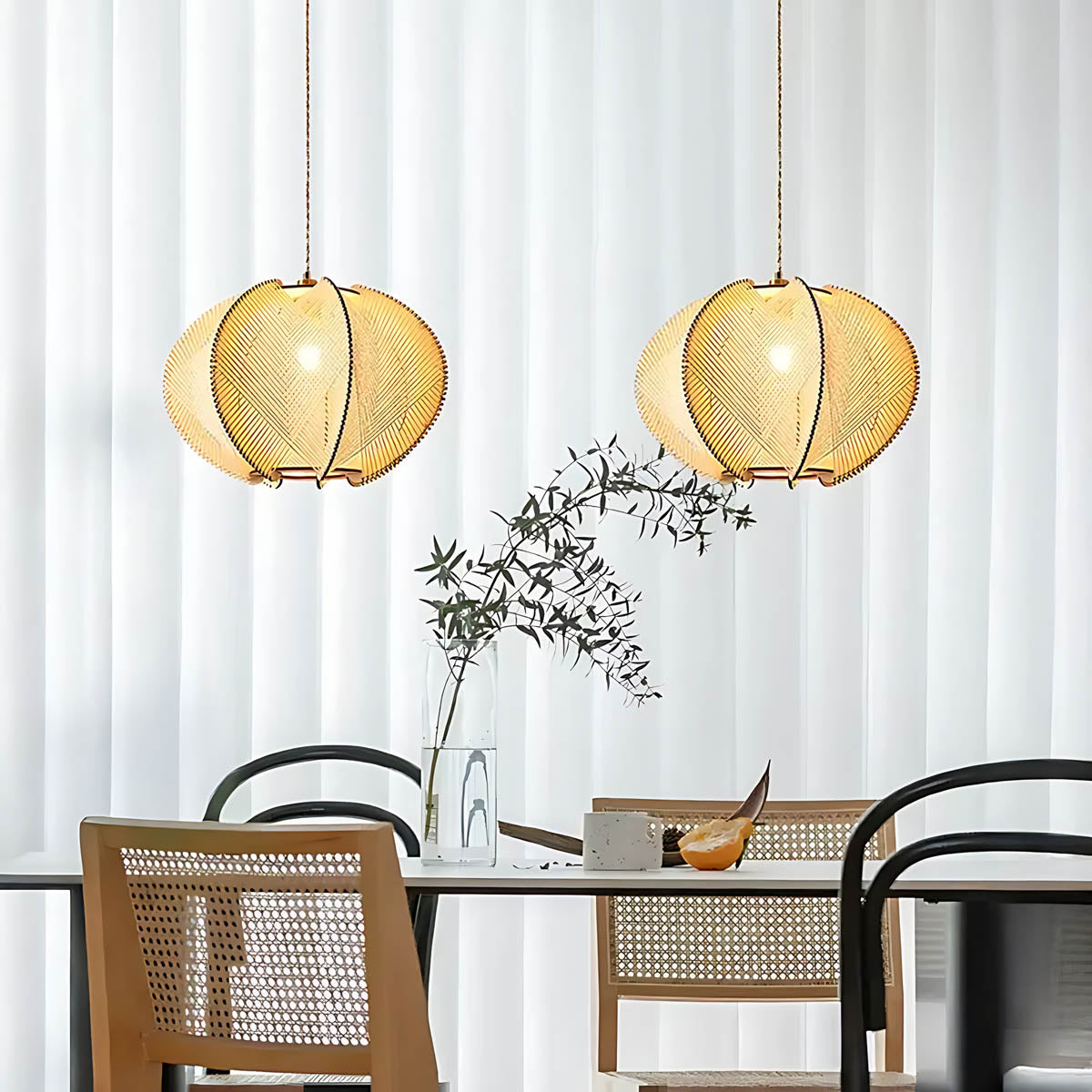 Redfern Vessel Wood Petal Pendant Light — gallery image 2