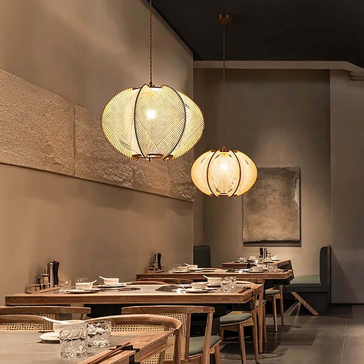 Redfern Vessel Wood Petal Pendant Light — gallery image 8