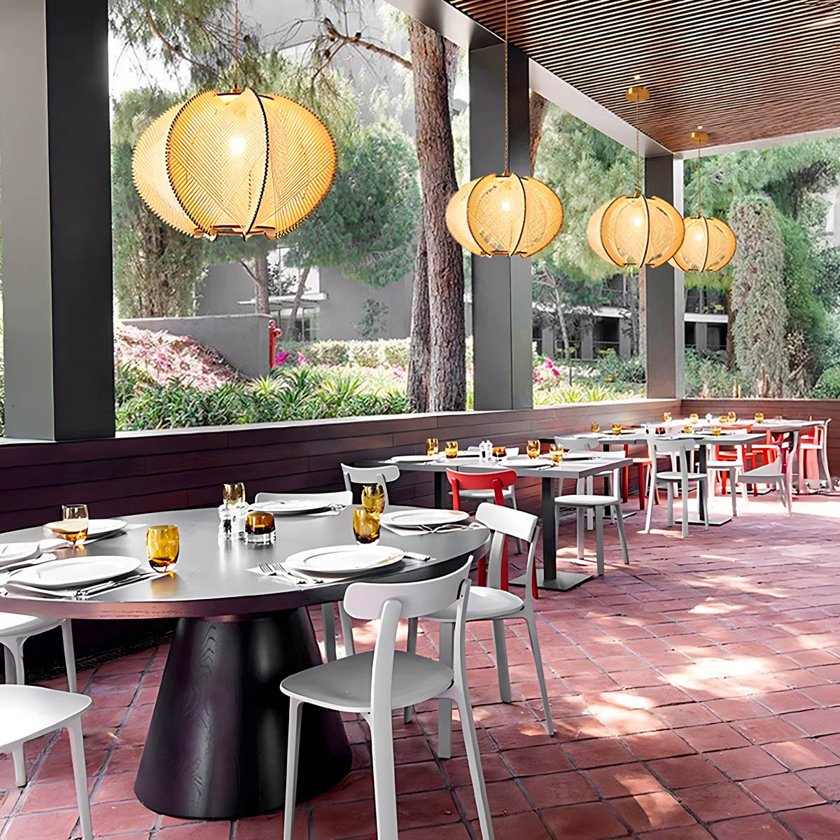Redfern Vessel Wood Petal Pendant Light — gallery image 12