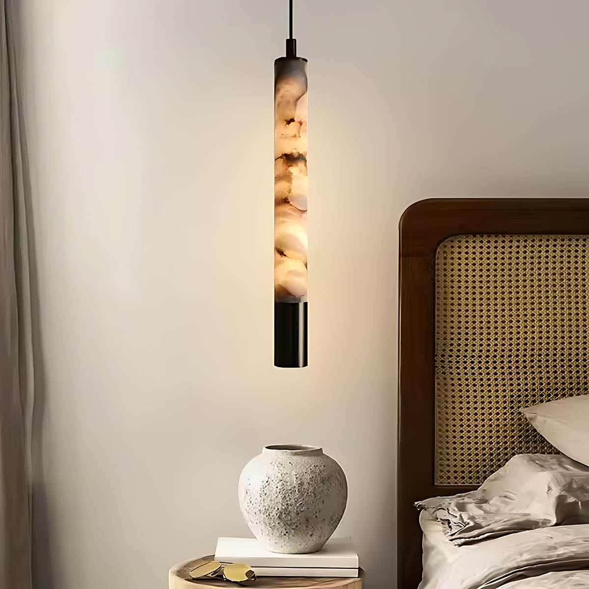 Kingsley Vessel Alabaster Linear Pendant Light — gallery image 2