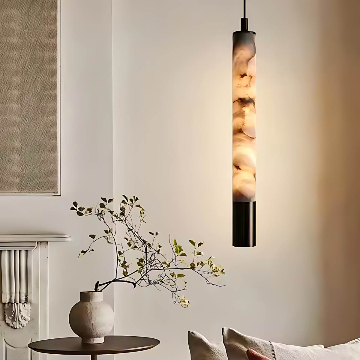 Kingsley Vessel Alabaster Linear Pendant Light — gallery image 3