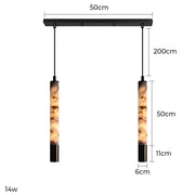 Kingsley Vessel Alabaster Linear Pendant Light — gallery image 19