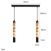 Kingsley Vessel Alabaster Linear Pendant Light — gallery image 20