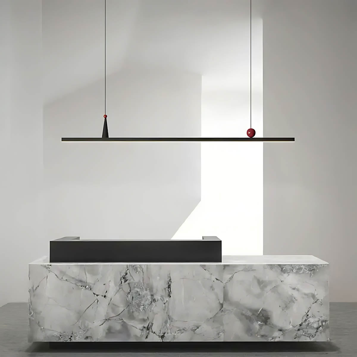 Alderwood Vessel Aluminum Linear Pendant Light — gallery image 4