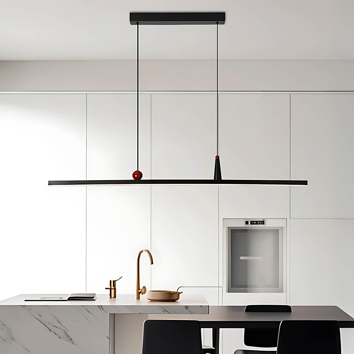 Alderwood Vessel Aluminum Linear Pendant Light — gallery image 7