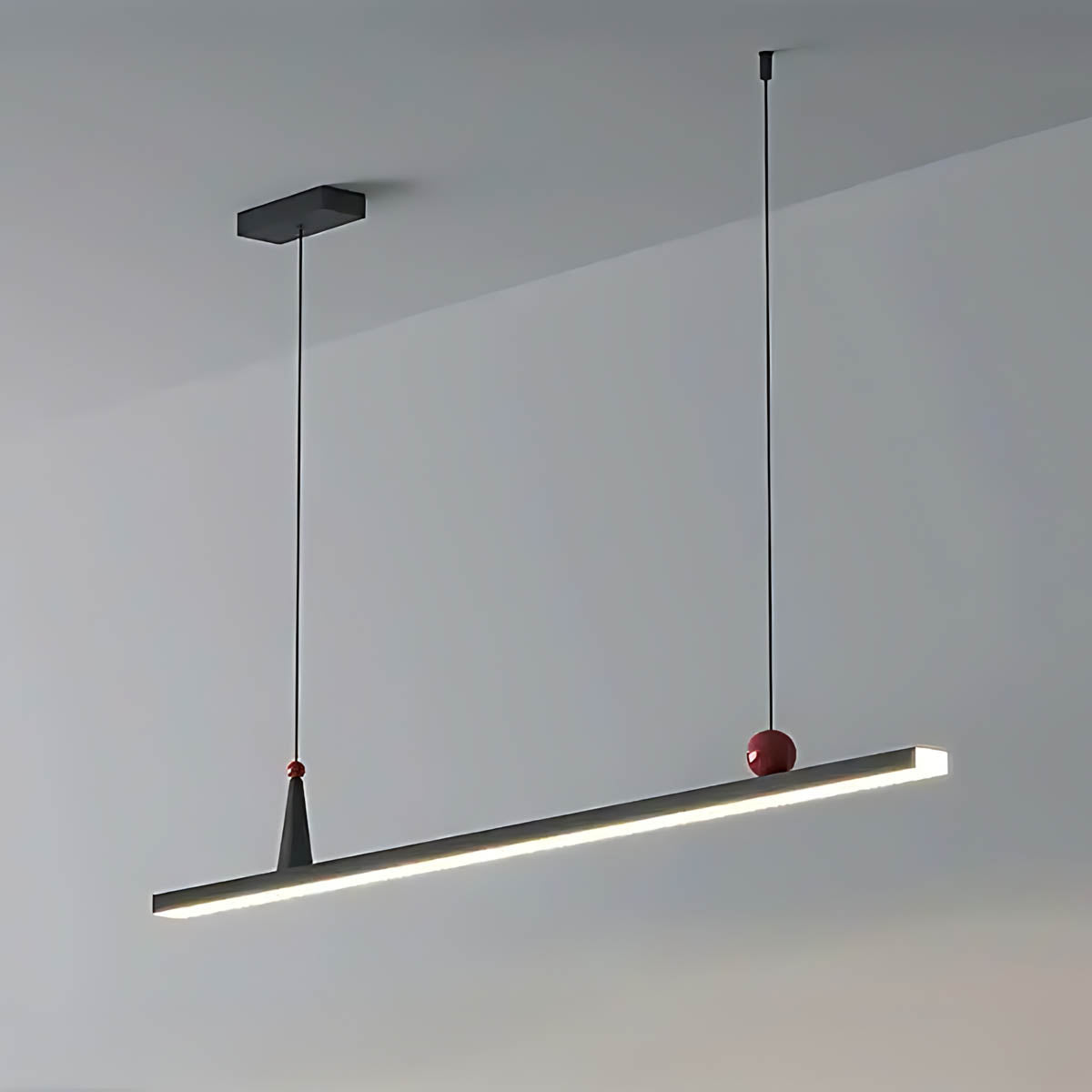 Alderwood Vessel Aluminum Linear Pendant Light — gallery image 12
