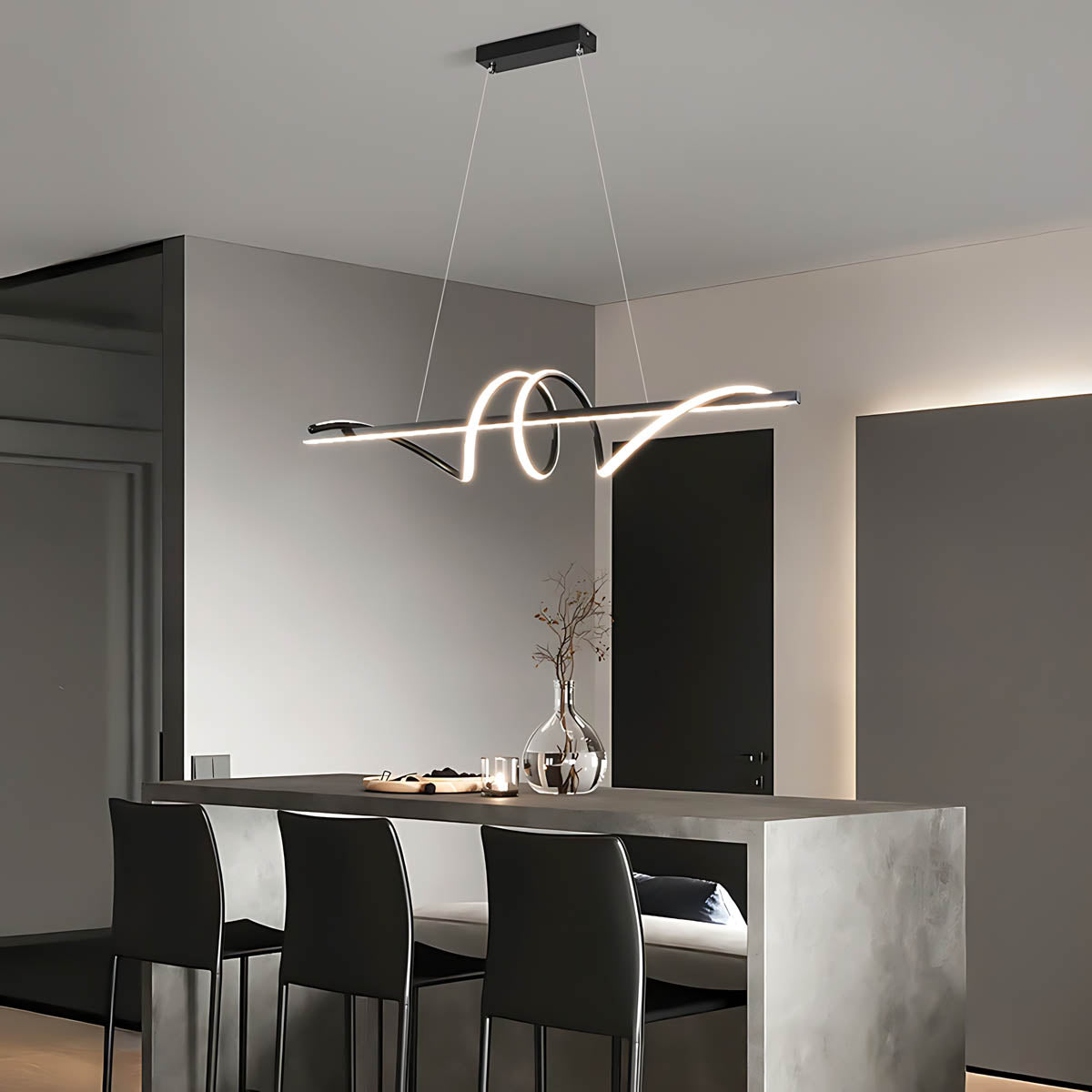 Cranford Vessel Aluminum Linear Chandelier — gallery image 6