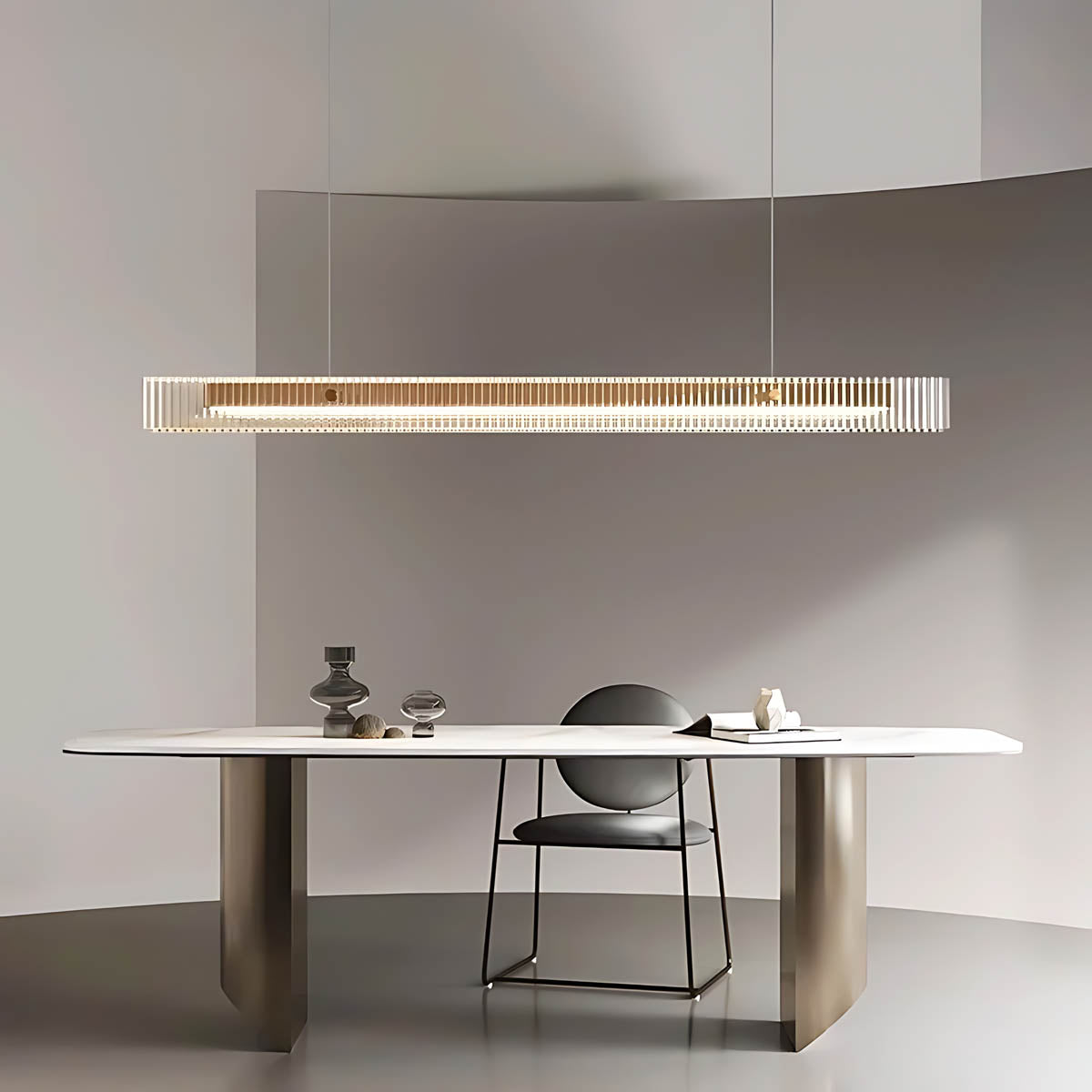 Sherwood Vessel Glass Fluted Pendant Light — gallery image 4