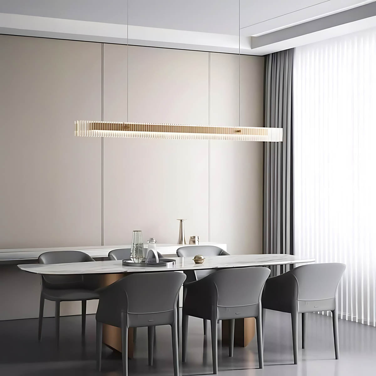 Sherwood Vessel Glass Fluted Pendant Light — gallery image 6