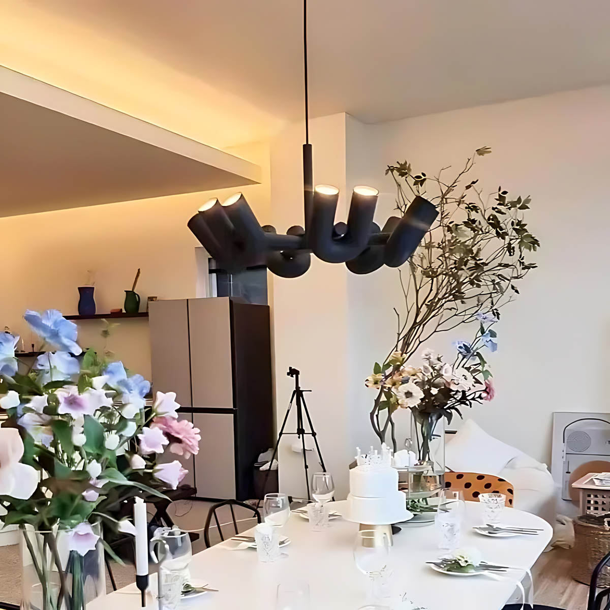 Eversley Vessel Resin Linear Chandelier — gallery image 5