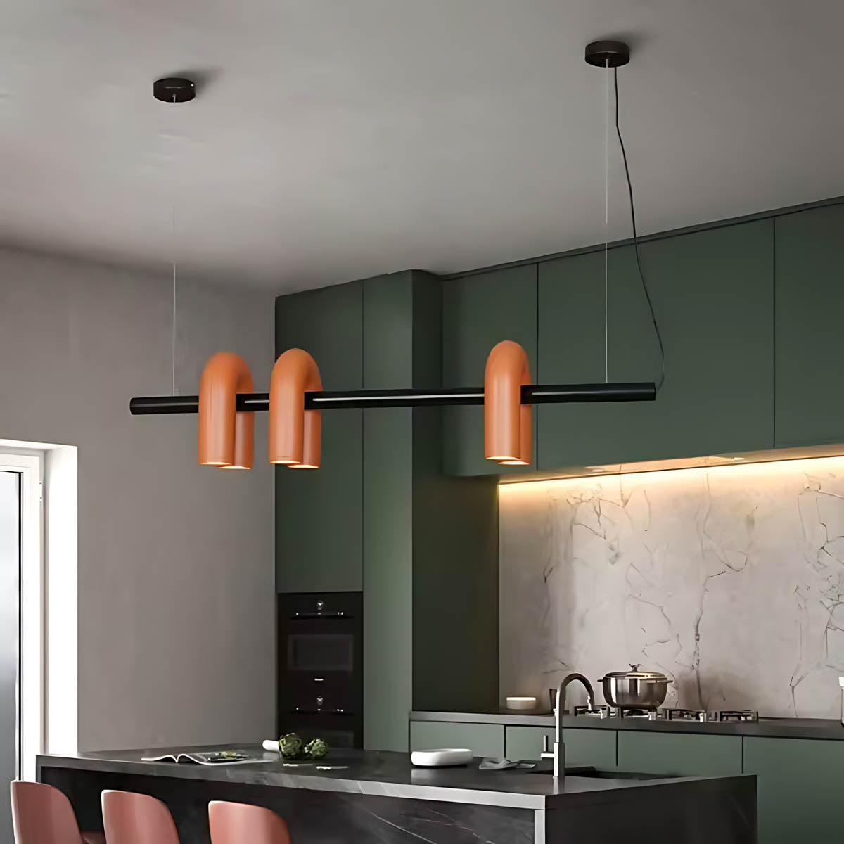 Eversley Vessel Resin Linear Chandelier — gallery image 10
