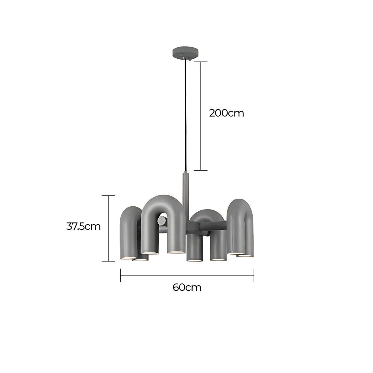 Eversley Vessel Resin Linear Chandelier — gallery image 23