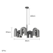 Eversley Vessel Resin Linear Chandelier — gallery image 27