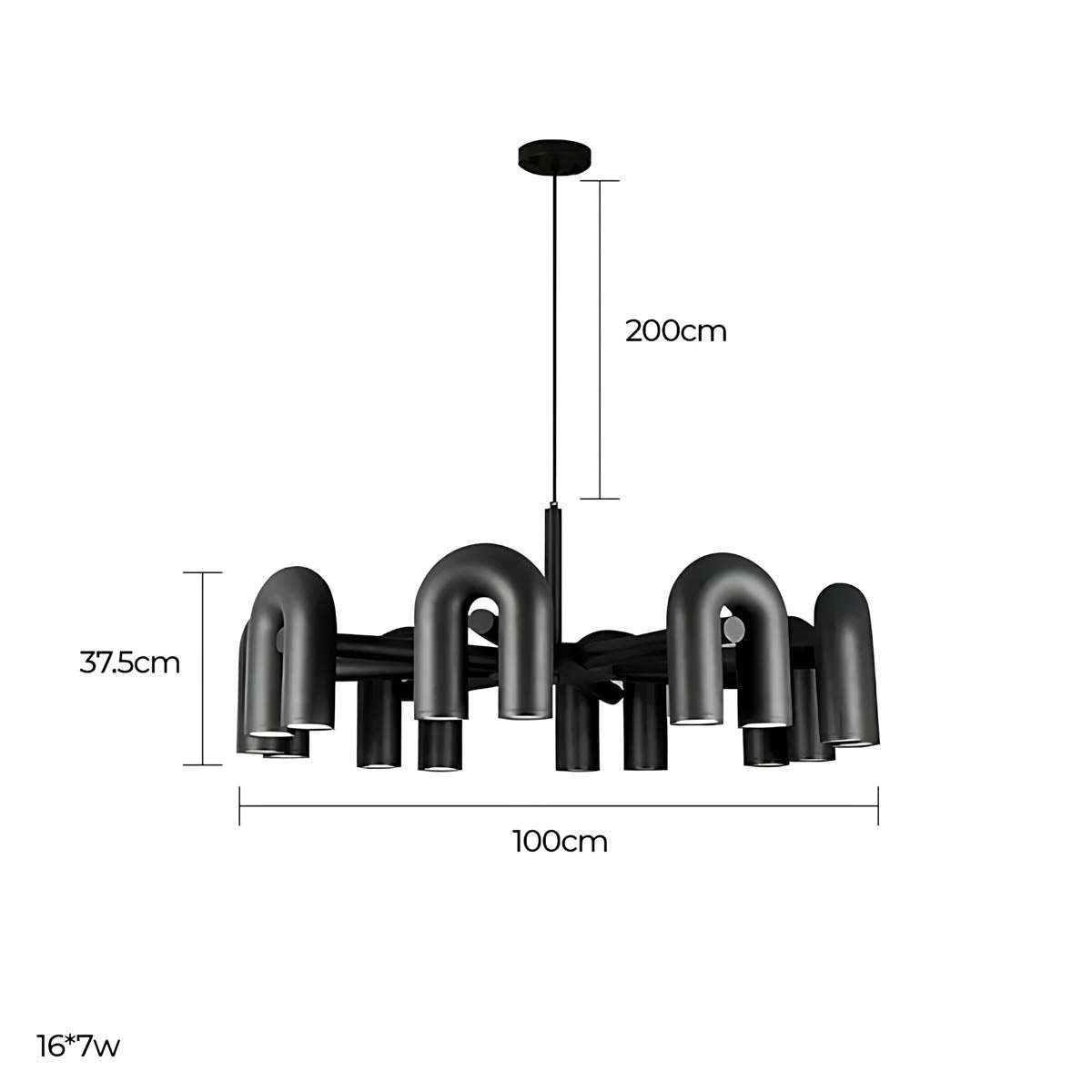 Eversley Vessel Resin Linear Chandelier — gallery image 29