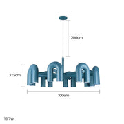 Eversley Vessel Resin Linear Chandelier — gallery image 30