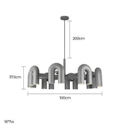 Eversley Vessel Resin Linear Chandelier — gallery image 31