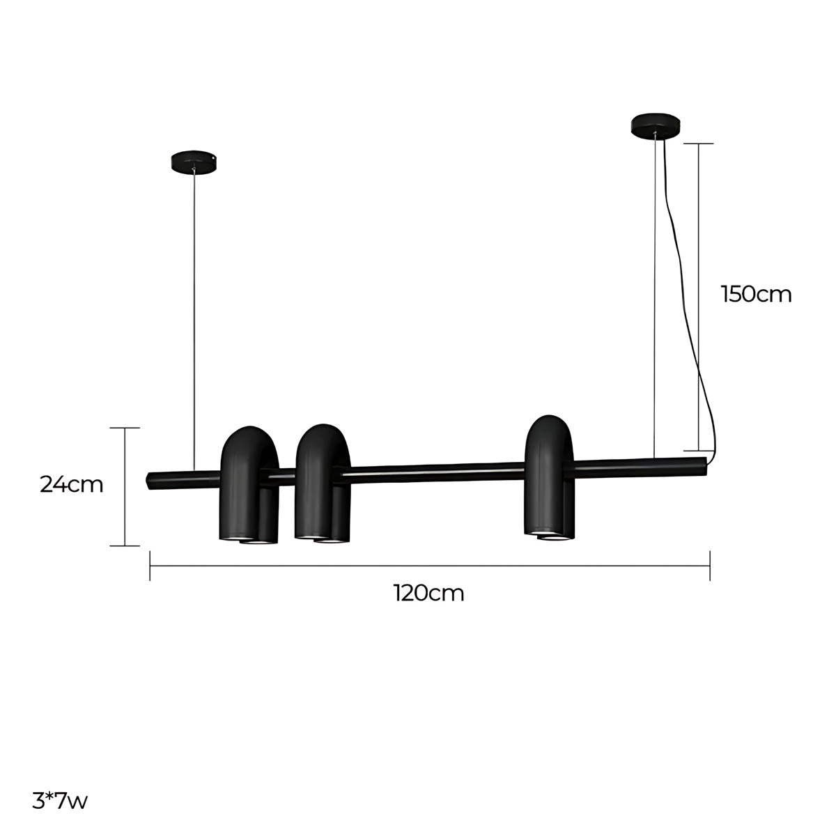 Eversley Vessel Resin Linear Chandelier — gallery image 33