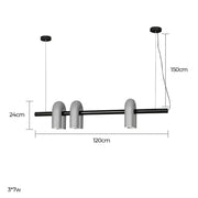 Eversley Vessel Resin Linear Chandelier — gallery image 35