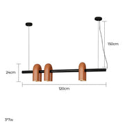 Eversley Vessel Resin Linear Chandelier — gallery image 36