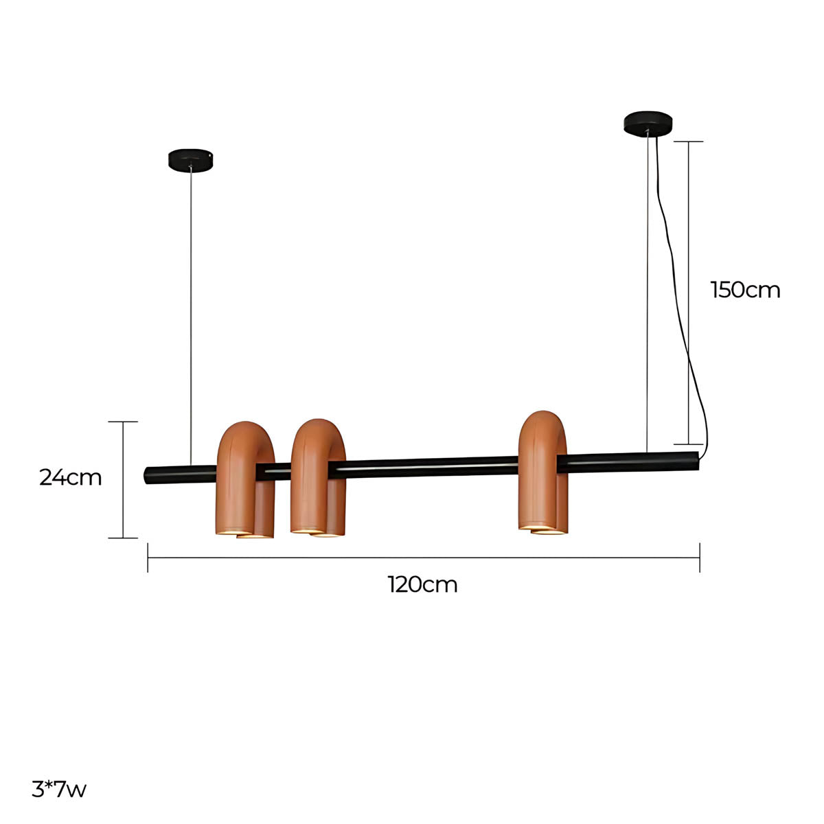 Eversley Vessel Resin Linear Chandelier — gallery image 36