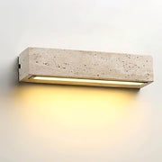 Foxglove Vessel Travertine Linear Outdoor Wall Light — gallery image 8