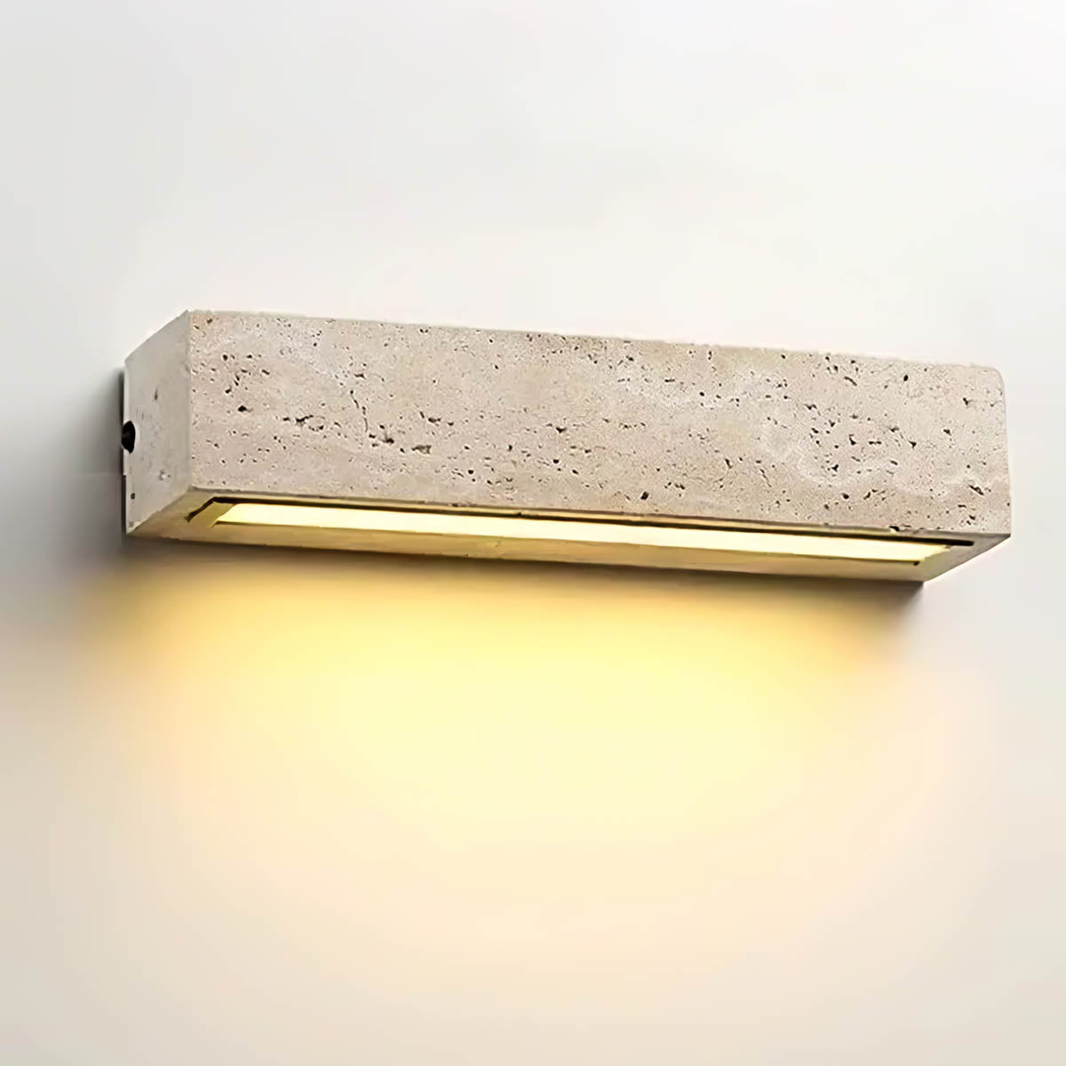 Foxglove Vessel Travertine Linear Outdoor Wall Light — gallery image 8