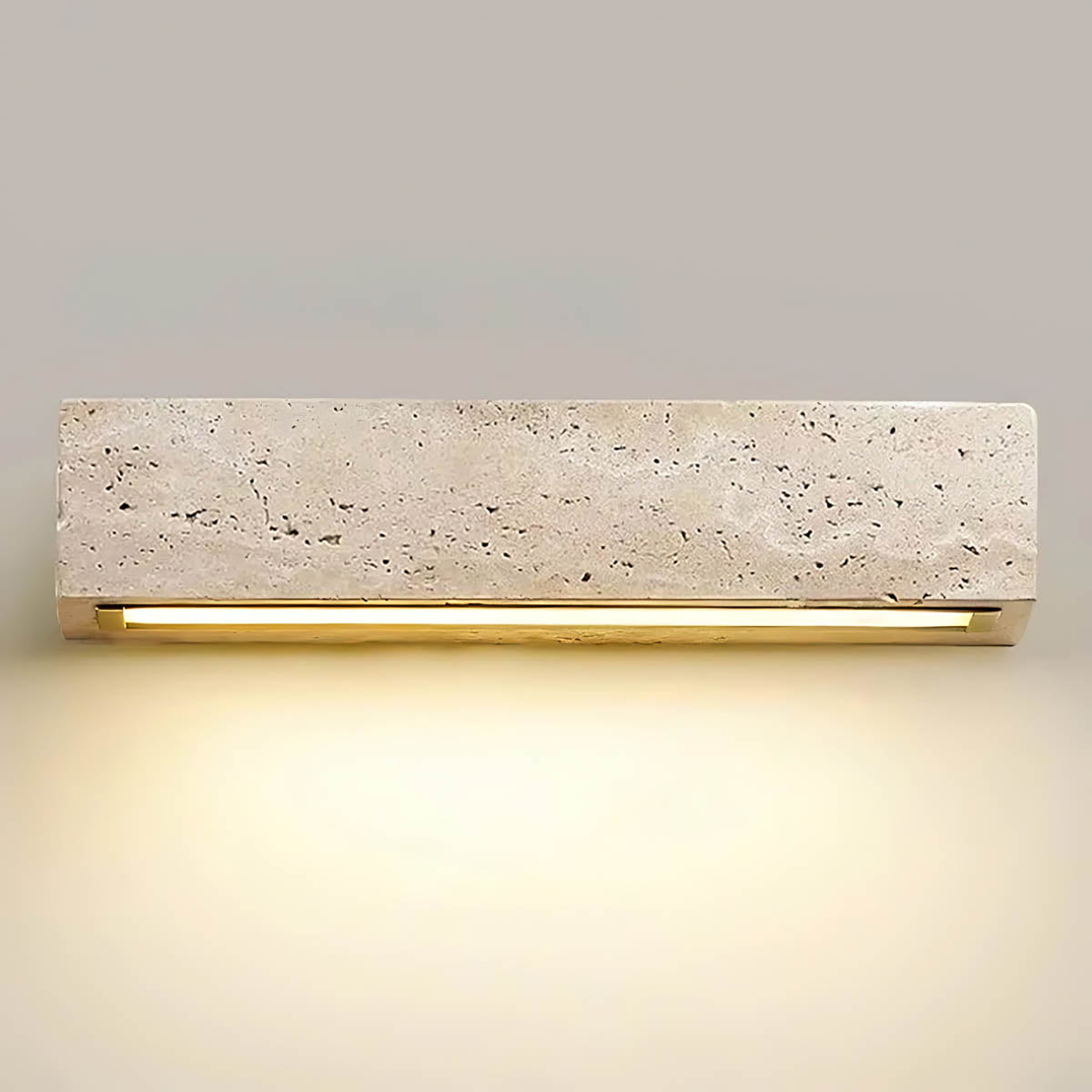 Foxglove Vessel Travertine Linear Outdoor Wall Light — gallery image 9