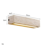 Foxglove Vessel Travertine Linear Outdoor Wall Light — gallery image 2