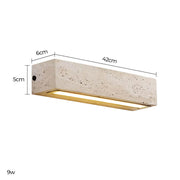 Foxglove Vessel Travertine Linear Outdoor Wall Light — gallery image 4