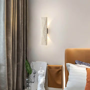 Blackthorn Vessel Travertine Hourglass Outdoor Wall Light — gallery image 6