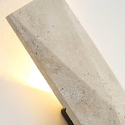 Blackthorn Vessel Travertine Hourglass Outdoor Wall Light — gallery image 11