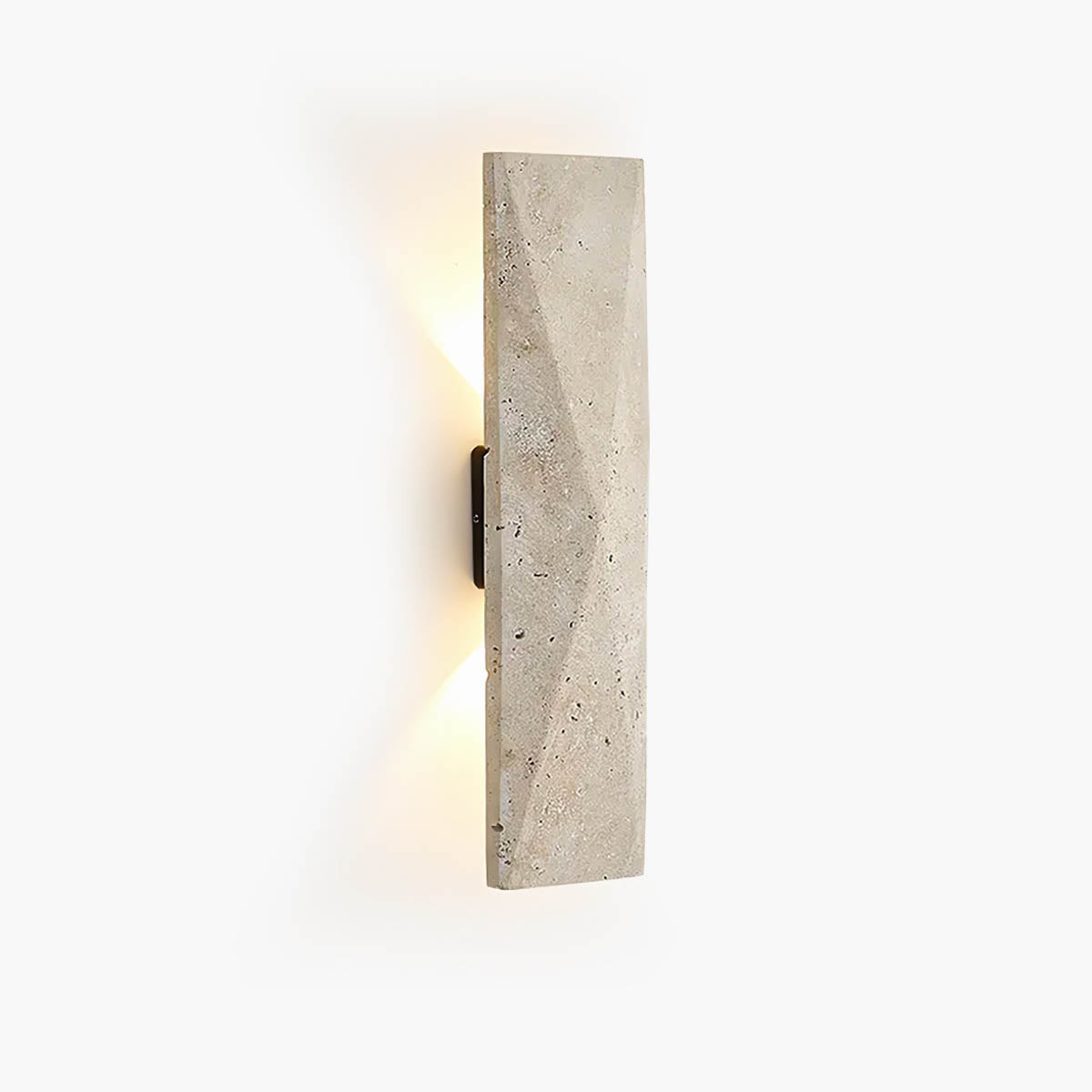 Blackthorn Vessel Travertine Hourglass Outdoor Wall Light — gallery image 1