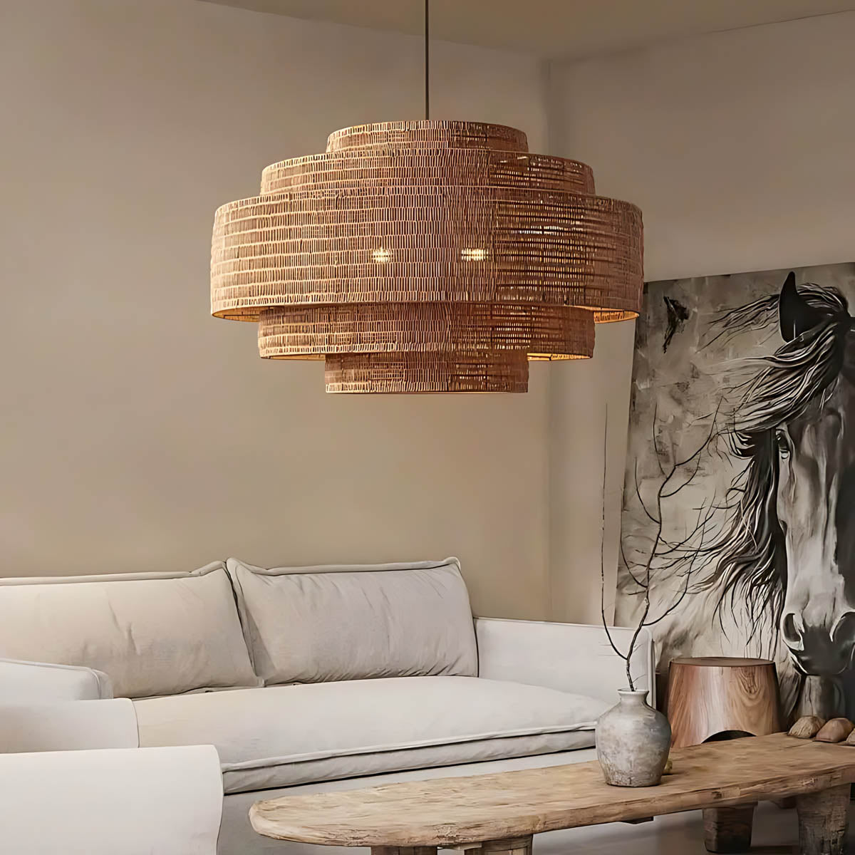 Whitmore Vessel Rattan Pendant Light — gallery image 3