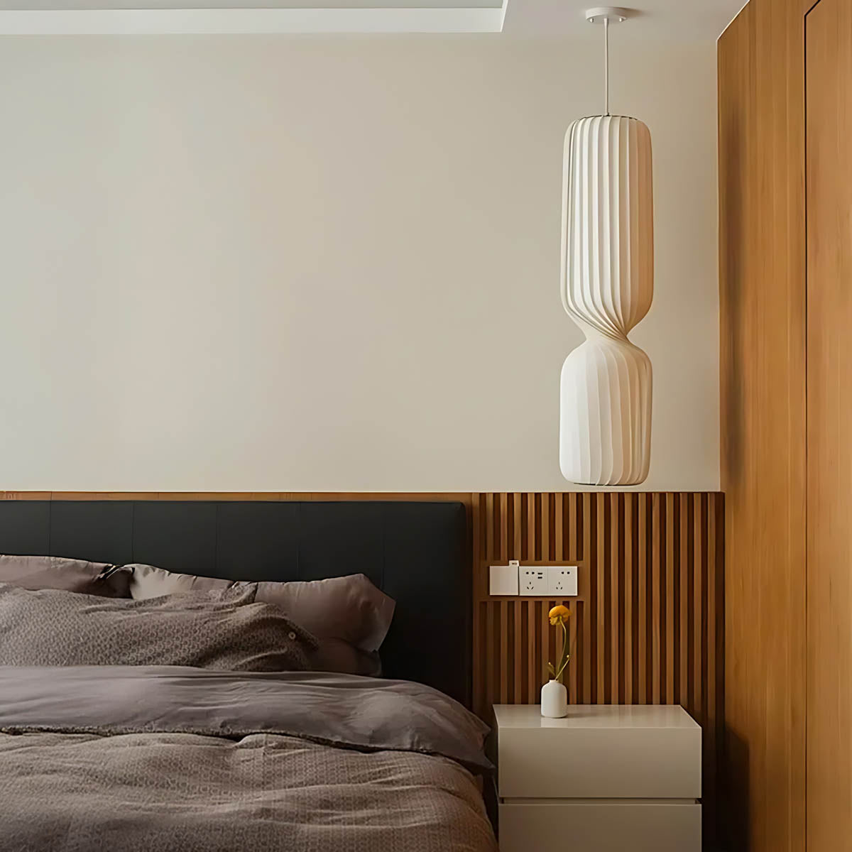 Woodford Vessel Metal Ribbed Pendant Light — gallery image 2