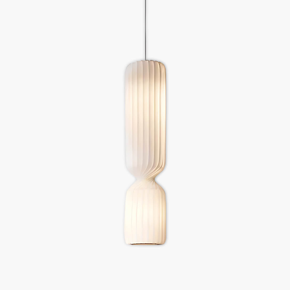 Woodford Vessel Metal Ribbed Pendant Light — gallery image 1