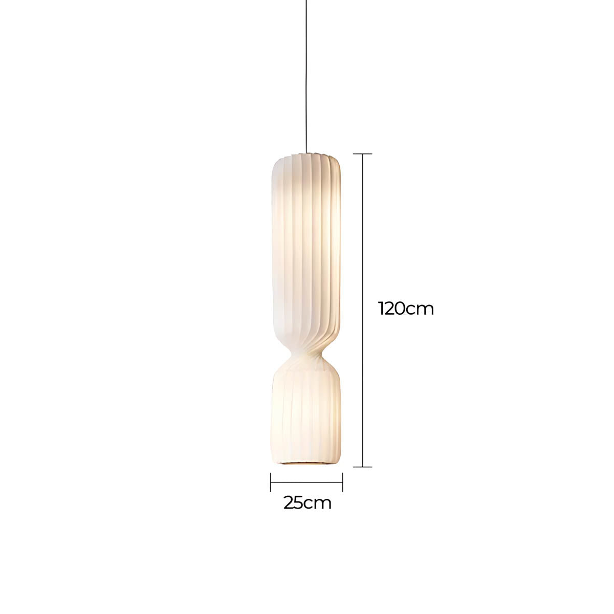 Woodford Vessel Metal Ribbed Pendant Light — gallery image 8
