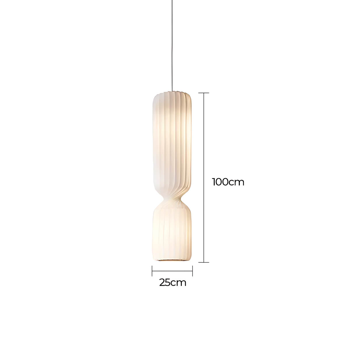 Woodford Vessel Metal Ribbed Pendant Light — gallery image 9