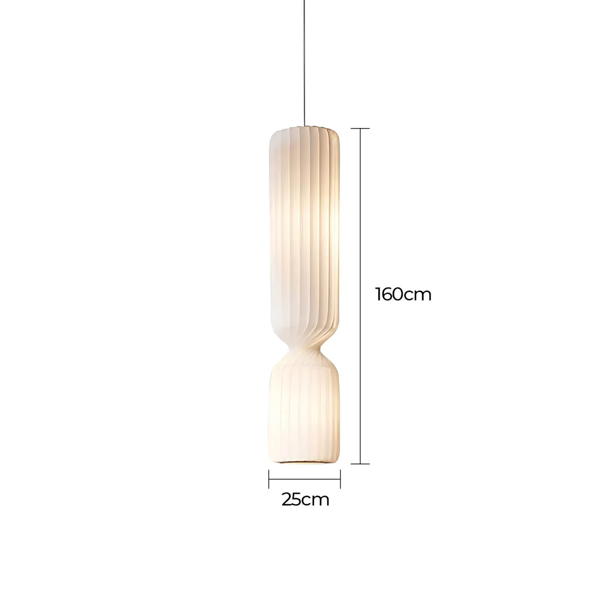 Woodford Vessel Metal Ribbed Pendant Light — gallery image 4