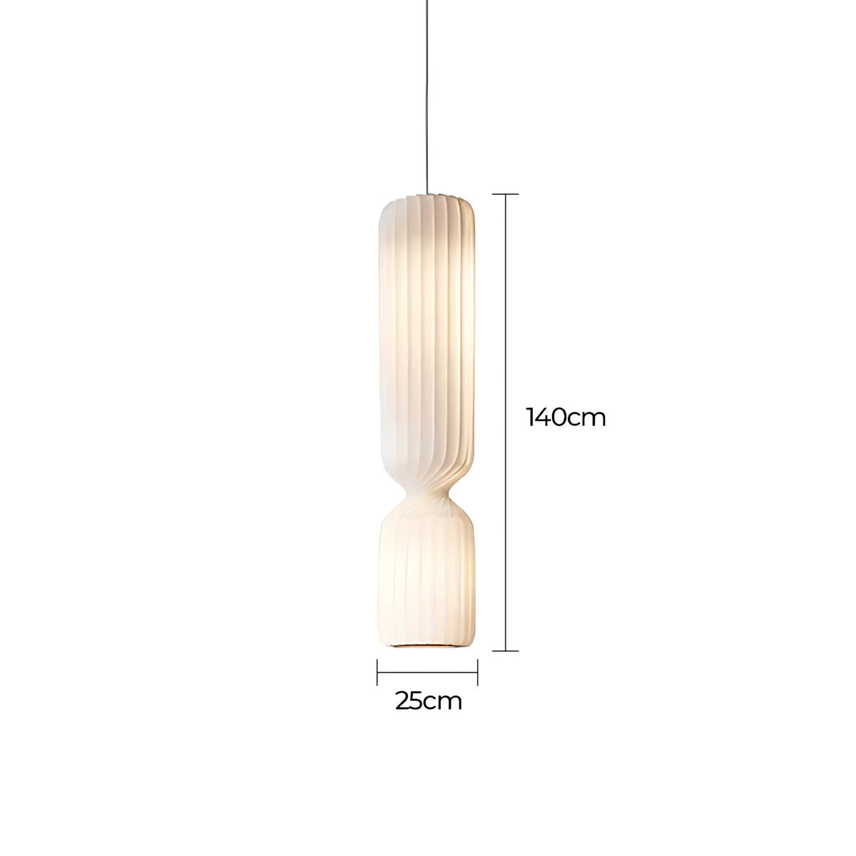 Woodford Vessel Metal Ribbed Pendant Light — gallery image 10