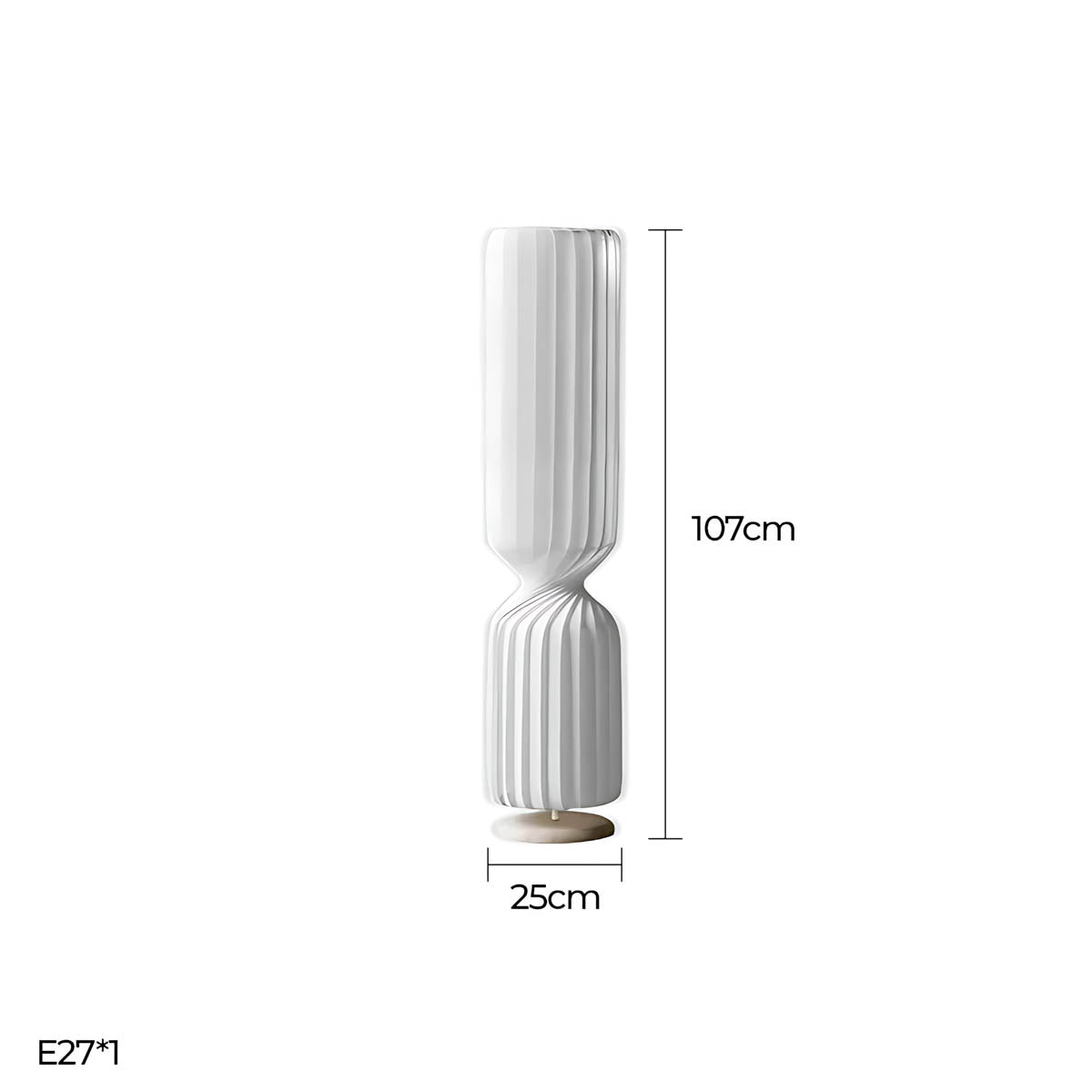 Ashford Span Acrylic Pleated Floor Lamp — gallery image 9