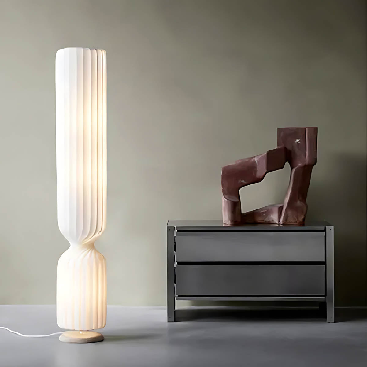 Ashford Span Acrylic Pleated Floor Lamp — gallery image 4