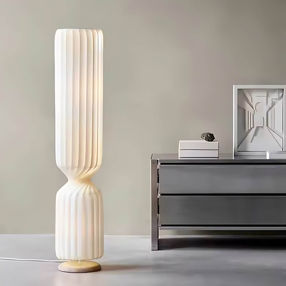 Ashford Span Acrylic Pleated Floor Lamp — gallery image 2