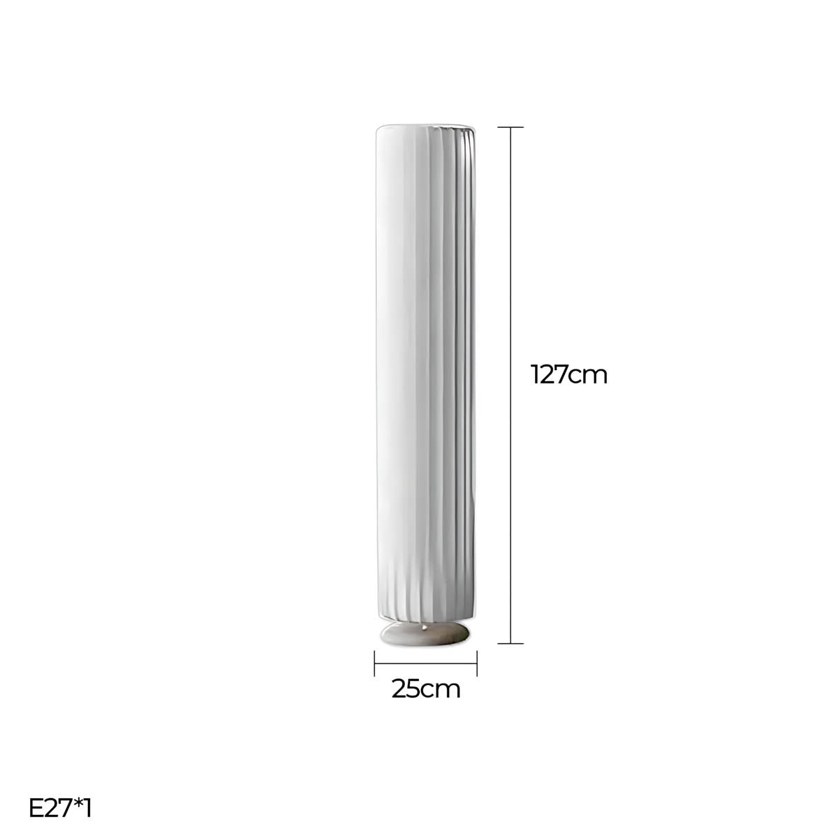 Ashford Span Acrylic Pleated Floor Lamp — gallery image 8